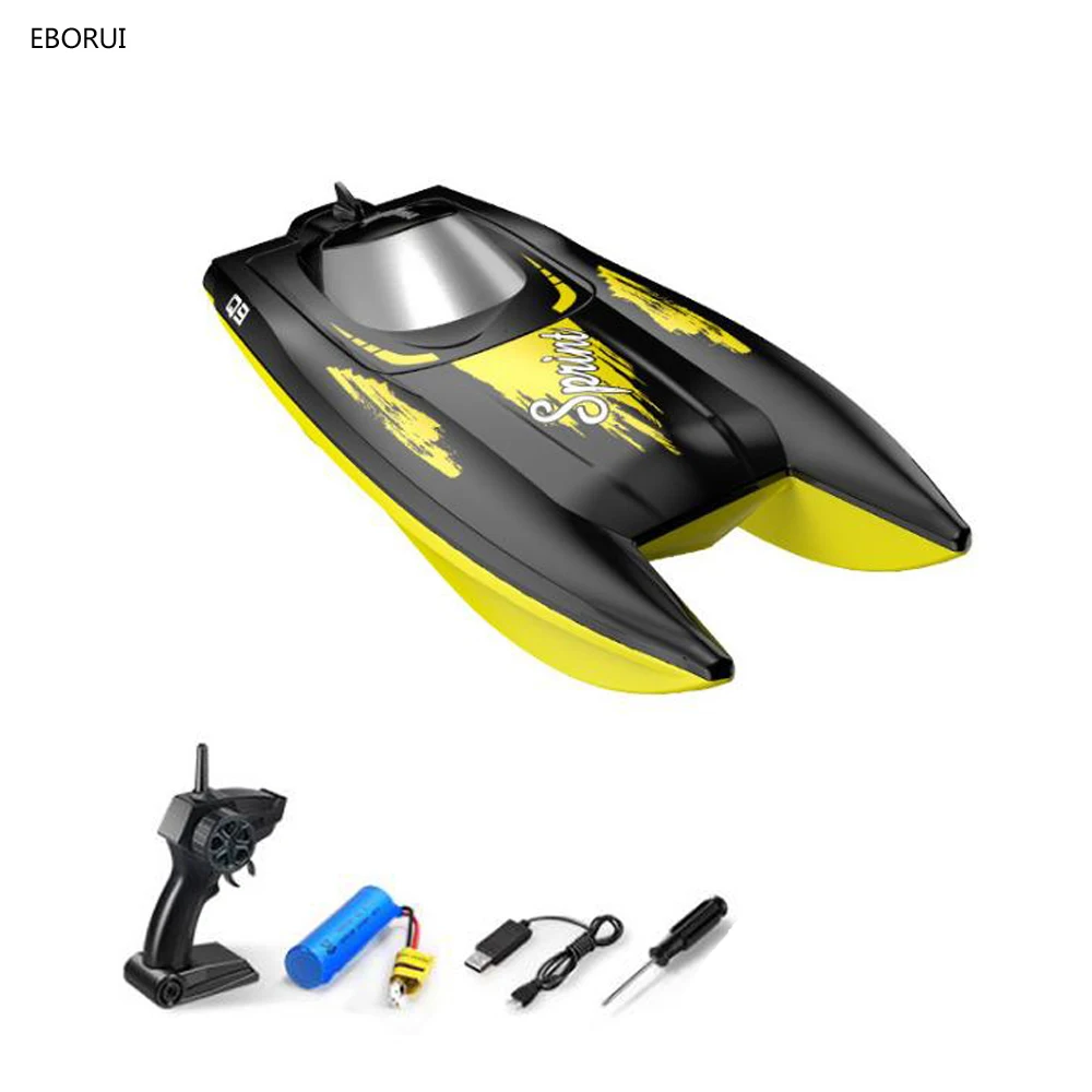 Syma Q9 Remote Control Boat 2.4GHz 10km/h Speedboat Double Power Low Battery Reminder RC Boat Toy Gift for Kids