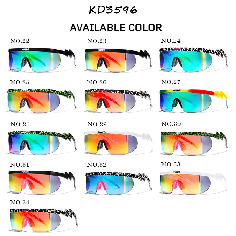 Cool Half Frame Mirror Sunglasses Men Women KDEAM Colorful Shades Semi Rimless Fashion Outdoor Sun Glasses With Zip Case