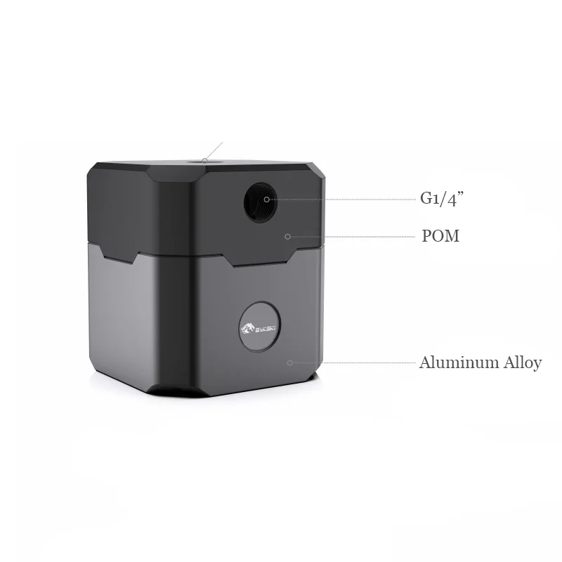 Насос Bykski с водяным охлаждением PWM D5 для корпуса игрового компьютера, мощный 12 В, 1,5 А, черный, B-UL-D5-X-V3