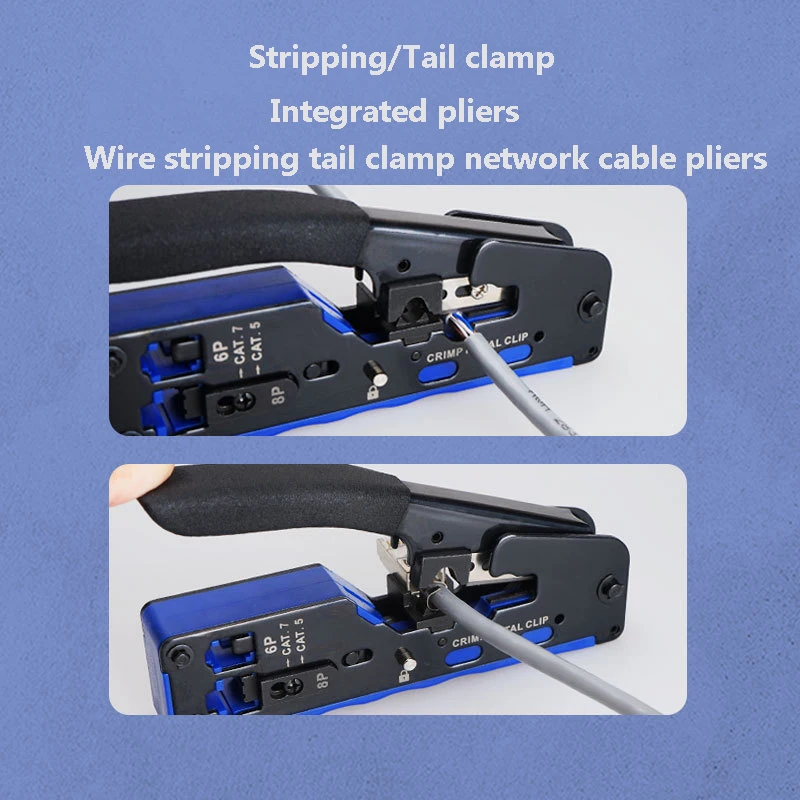 RJ45 Network Tool Crimper, Cable Stripper, Wire Cutter, Ethernet Cable Cutter, Wire Stripper, Multi-function Cable Crimping Tool