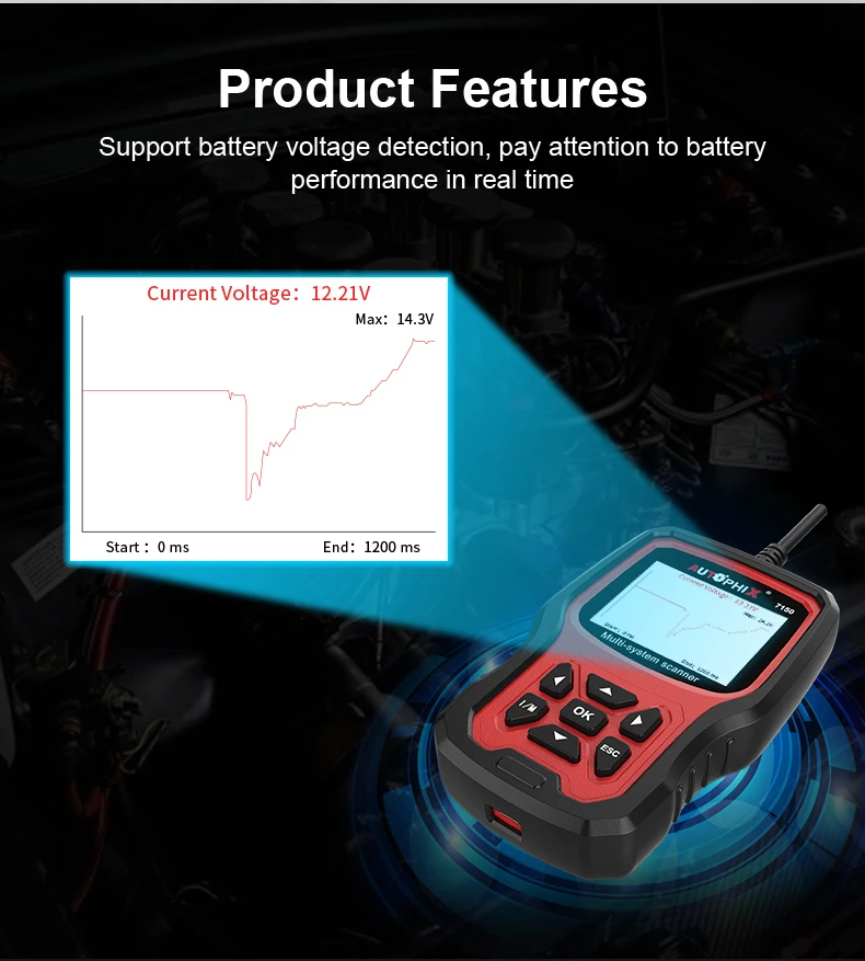 Autophix-herramienta de diagnóstico profesional para coche, escáner OBD2, lector de código de sistema completo, aceite, EPB, ETCS, BMS, reinicio, 7150