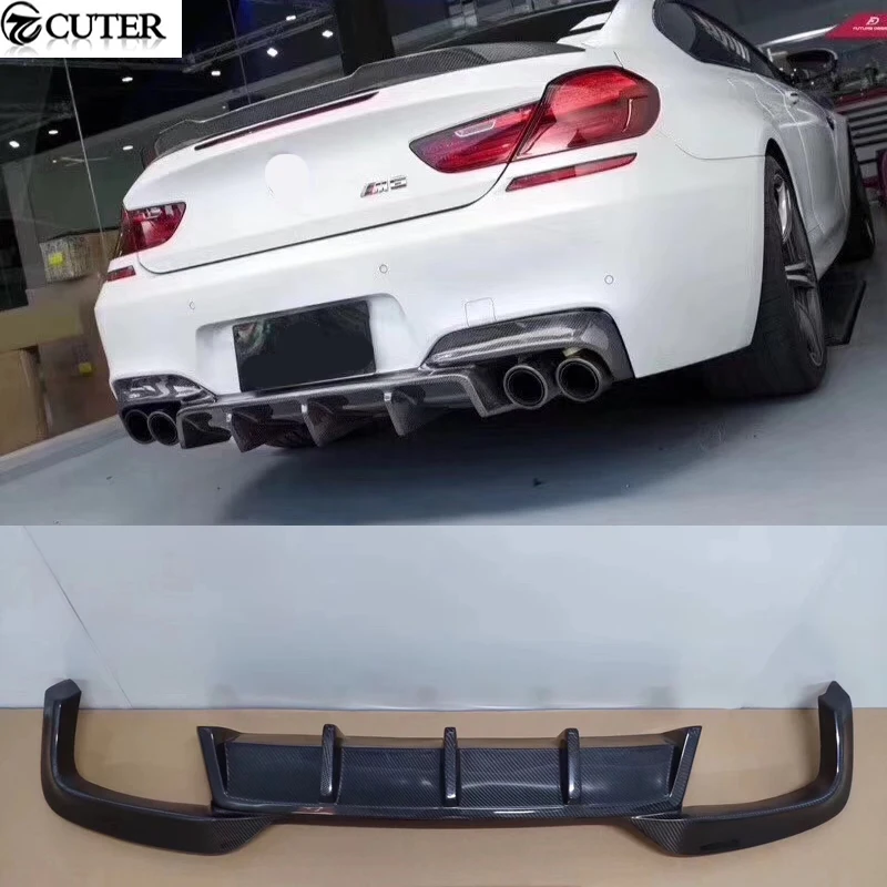 F06 F12 F13 M6 Carbon Fiber Auto Car Rear Bumper Lip Back Bumper Diffuser for Bmw M6 Body Kit 11-17