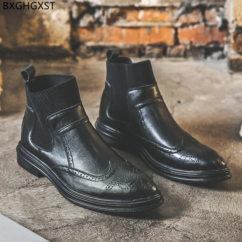 

Роскошные дизайнерские ботинки для мужчин, мужская кожаная повседневная обувь, мужские зимние ботинки челси, мужские ботинки 2024, мотоциклетная обувь, Zapatos