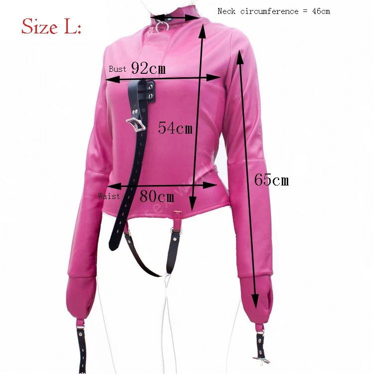 BDSM Sex Bondage Leather Arm Binder Restraint Straitjacket,Cosplay Sexy Costume Slave Binding Straight Jacket Sex Toys For Women