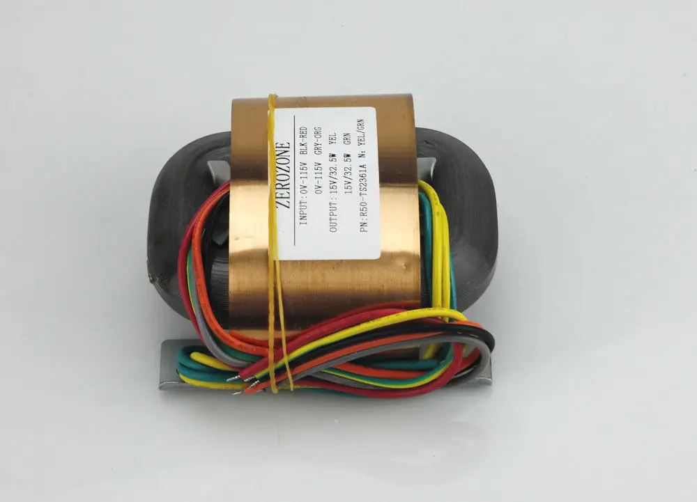 

65VA 2 Lines Pure copper R-core transformer 9V 12V 15V 18V 20V 24V 26V 28V -- L13-15-1