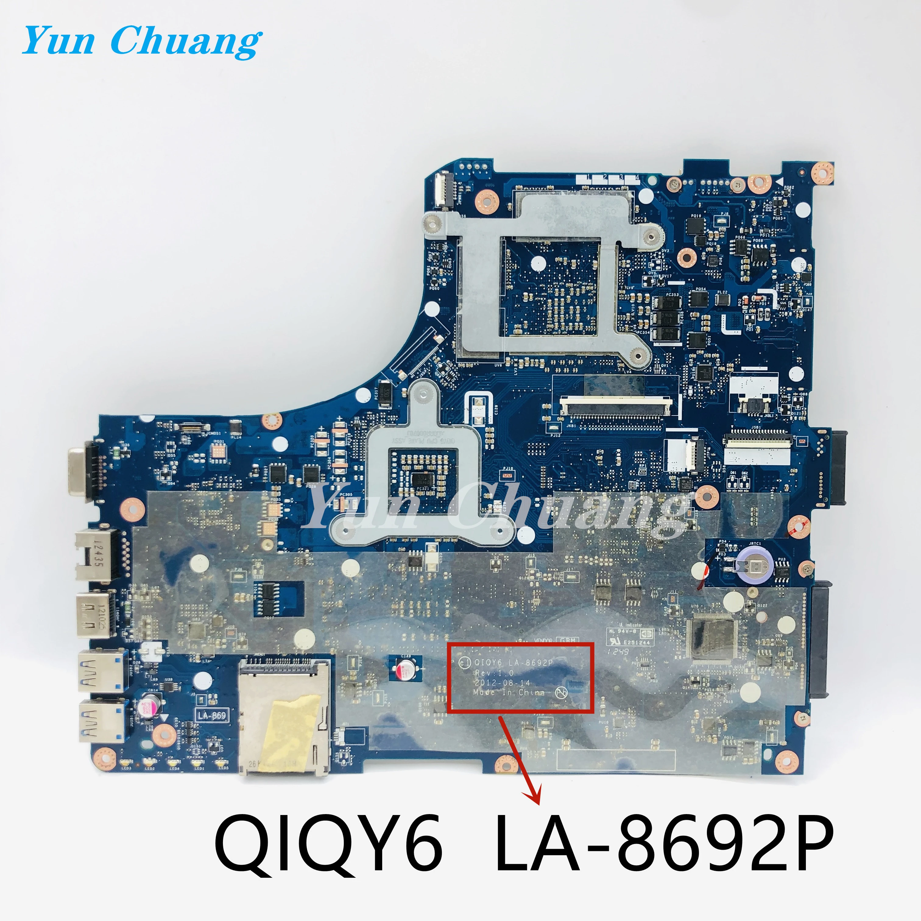 Imagem -03 - Placa-mãe 90001156 Qiqy6 para Computador Placa de Vídeo para Lenovo Ideapad Y500 Hm76 Ddr3 Gt650m Teste 100