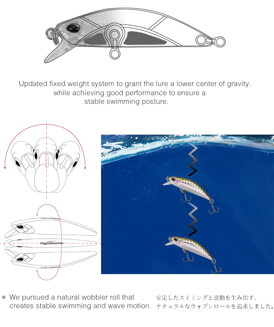 Tsurinoya 14-teiliges Bestseller-Set DW63 Sinkender Mini-Minnow-Köder 50mm 5g Angelköder mit Lebensechten 3D-Fischaugen – Detail 6