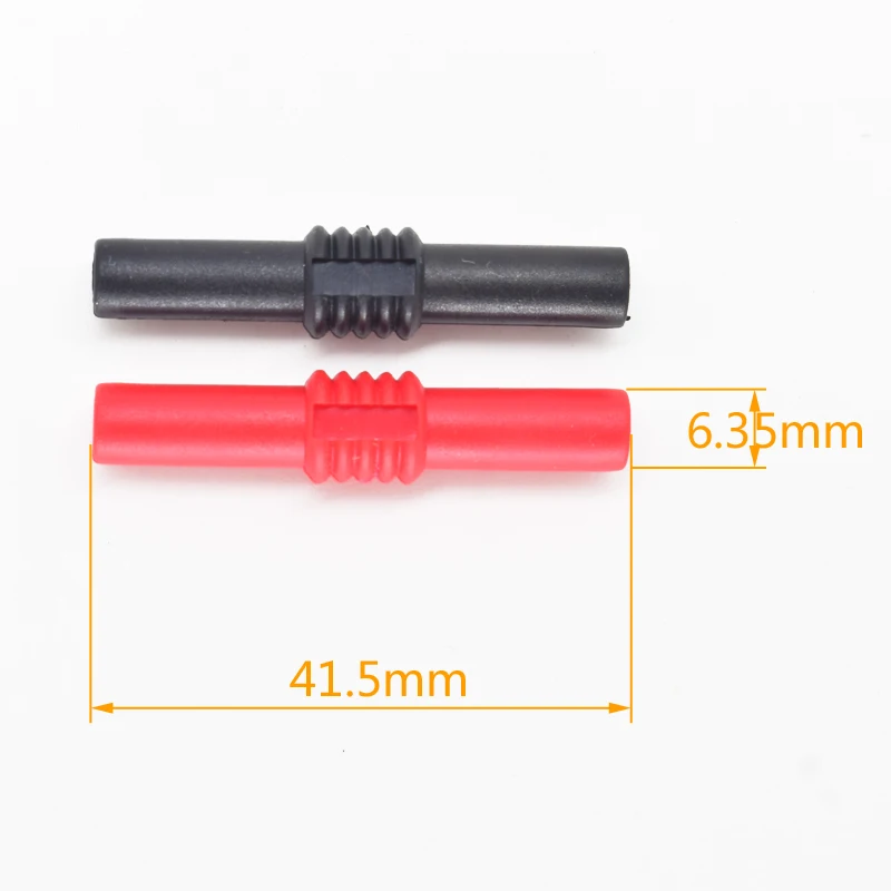 1 Pair 4mm Seal Insulated Banana Female To Banana Female Extender Adapter Red + Black