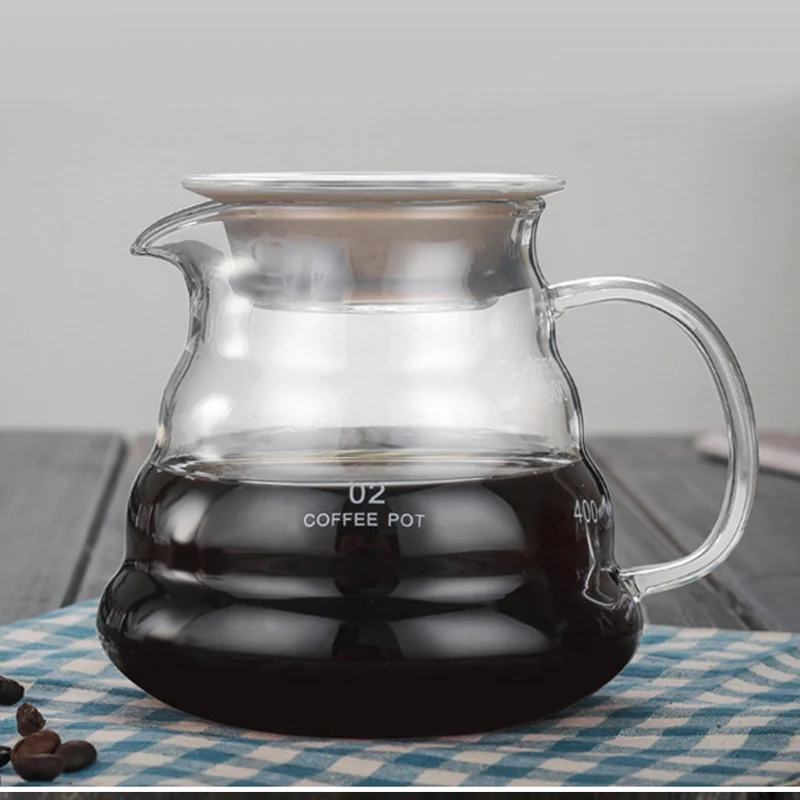 Cloud Shaped Coffee Kettle Glass Coffee Pot Heat Resistant Teapot Reusable Coffee Pot Coffee Utensils 360/600/800ml