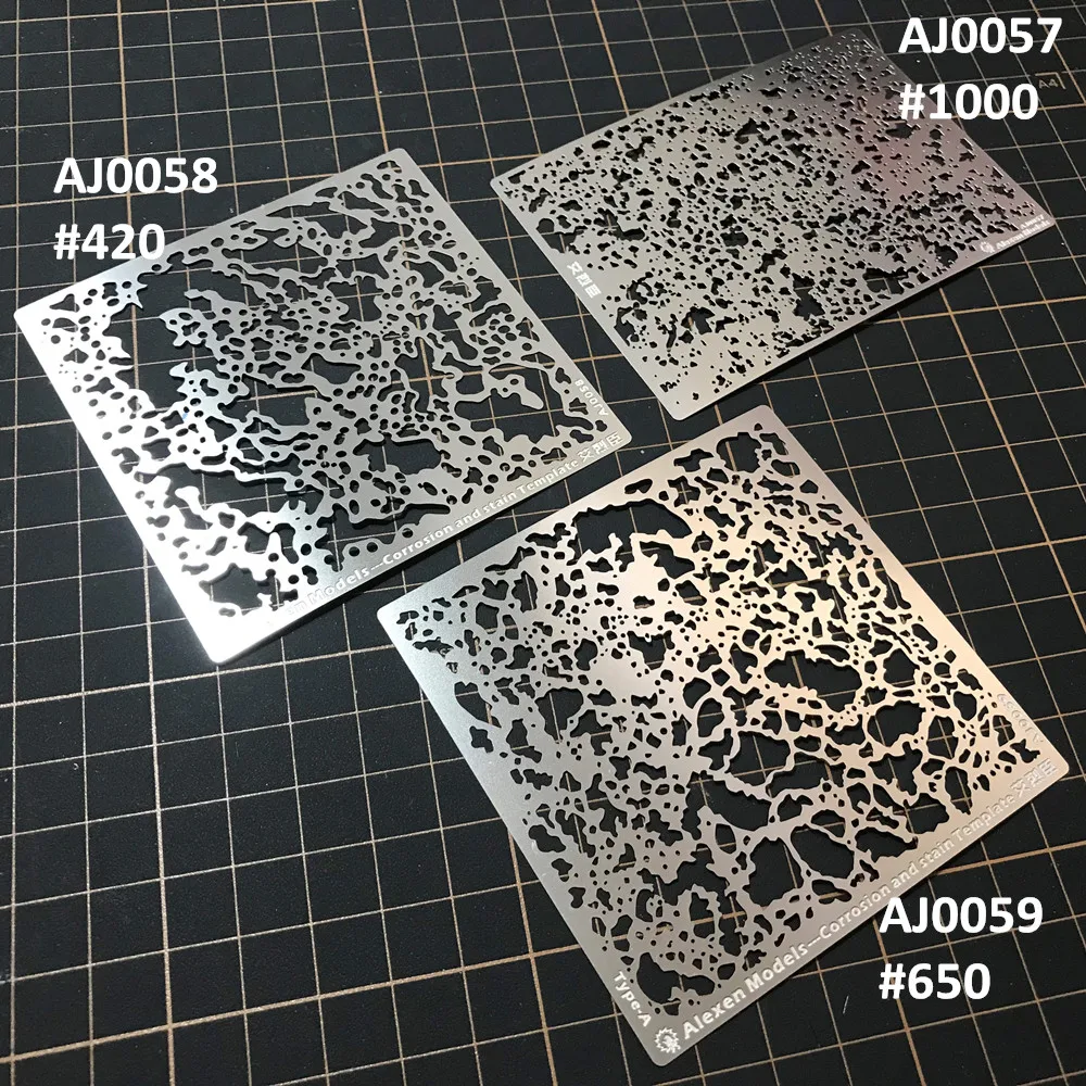 Alexen Model Corrosion and Stain Template Leakage Spray Plate for Military Model