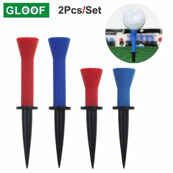 2 Teile/satz Gummi Kissen Top Golf Tees 58mm/76mm Rot Blau Farbe Golf Üben für Golfer