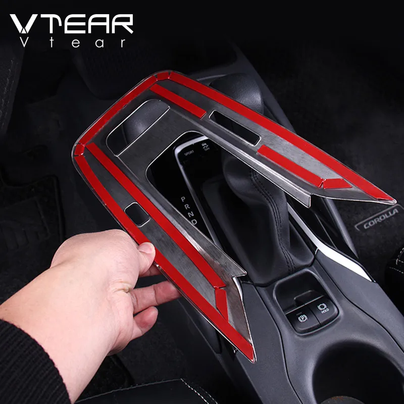 Vtear Central Control Cover Gear Trim Interior Cup Holder Frame Decoration Car Accessories Parts For Toyota Corolla Sedan 2023