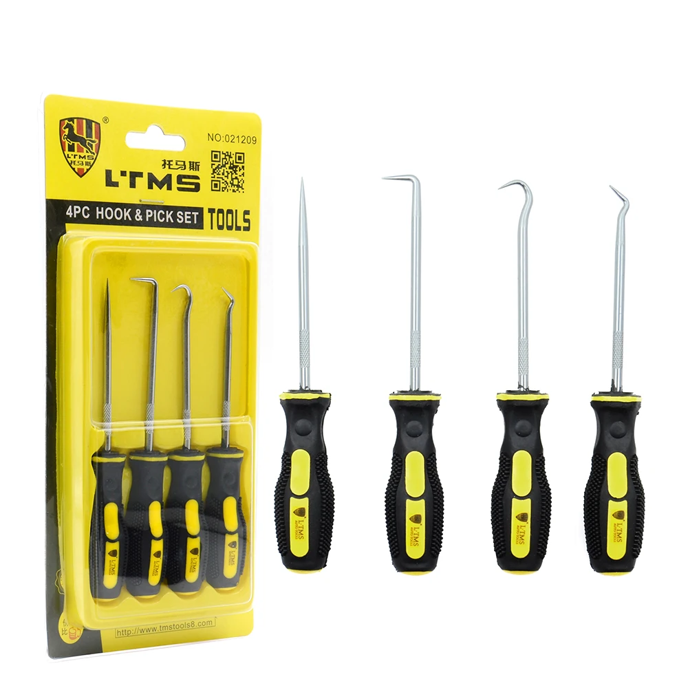 مستقيم/تعويض/90 درجة/O-حلقة هوك اختيار 4 قطعة/المجموعة اضافية طويلة هوك و اختيار سيارة السيارات مجموعة ختم مزيل الحرفية هواية أداة #2