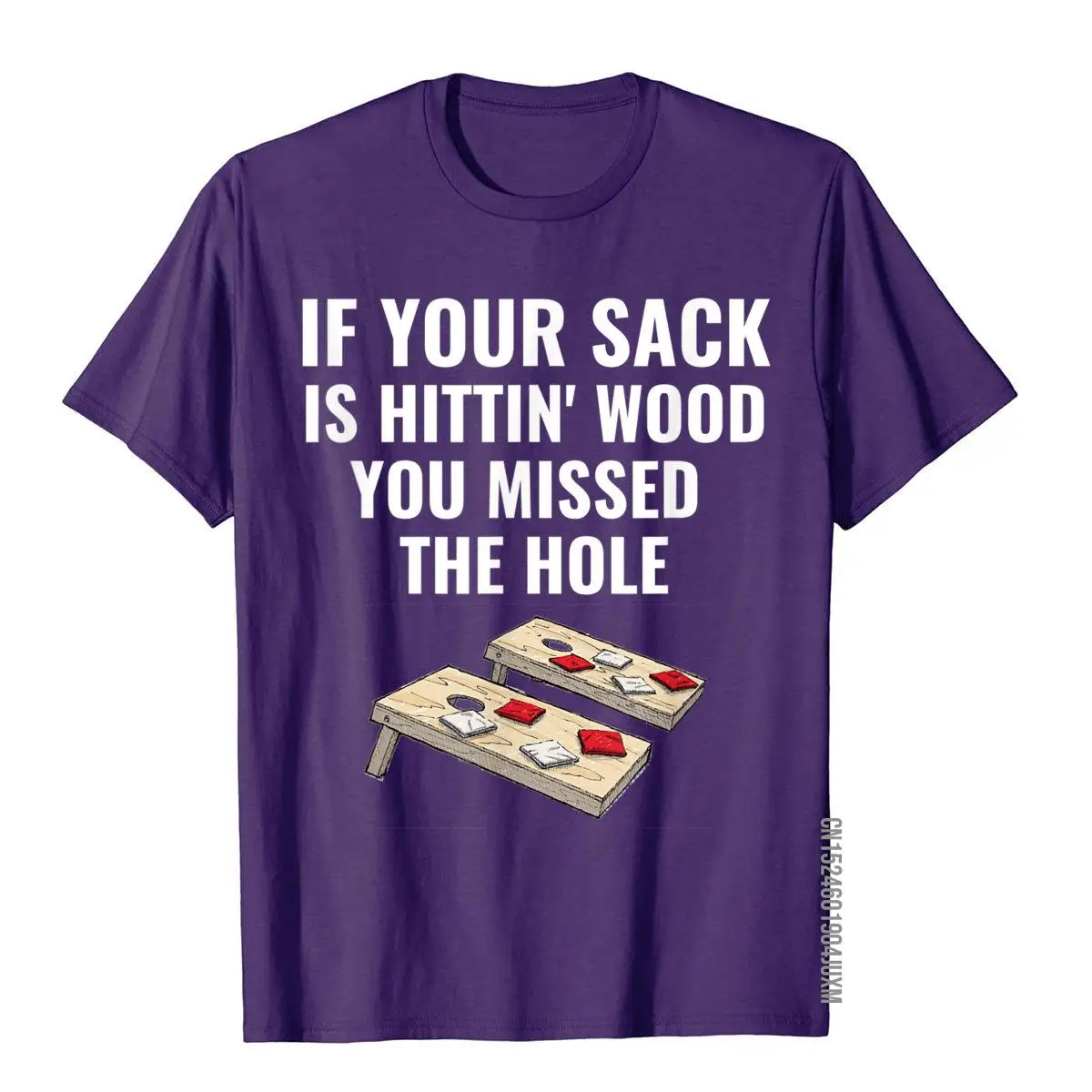 If Your Sack Is Hittin Wood Shirt Funny Cornhole T-Shirt Men Cute Summer Tees Cotton T Shirt Camisa