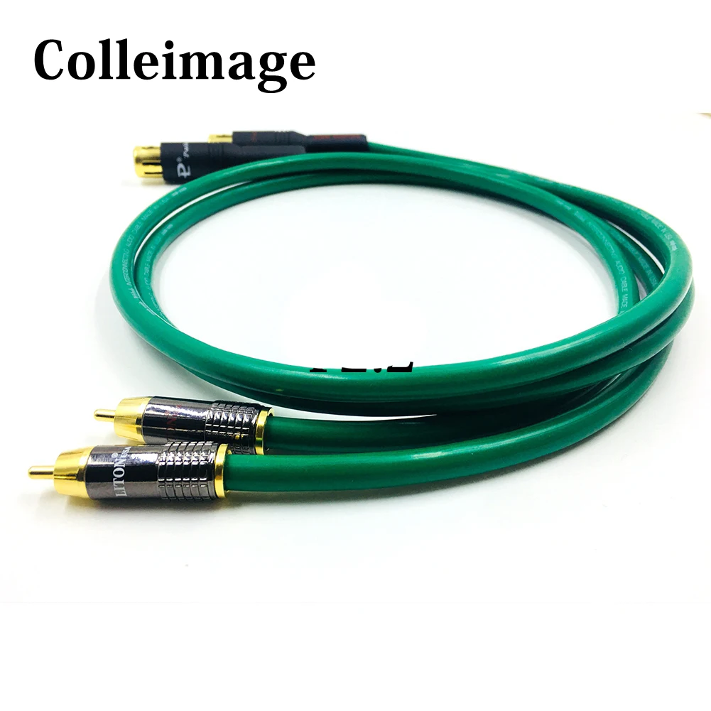 Colleimage 1 pair 2328 Hifi XLR Female to RCA Male Cable 5N OCC Hifi 2 Rca to 2 Xlr Cable