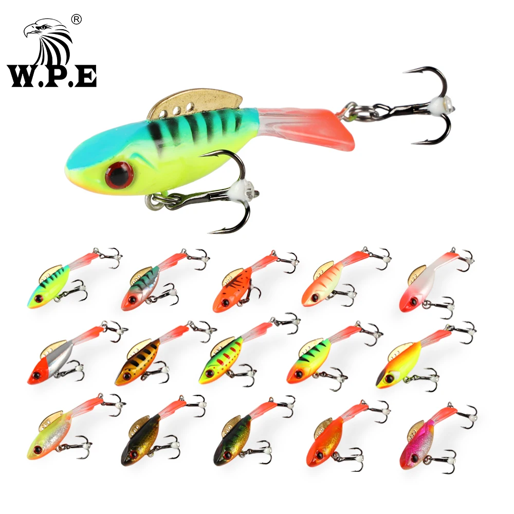 W.P.E Ice Winter Fishing Lure 1pcs 46mm/55mm 15color Hard Lure Balancer Fishing Tackle Lead Jigging Artificial Bait for Ice