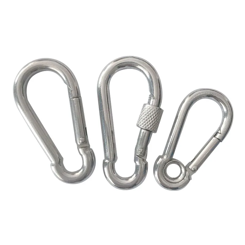 M5~M14 304 Stainless Steel Spring Buckle Wire Rope Tension Device Spring Clasp Shading Net Tarpaulin Installation Snap Buttons