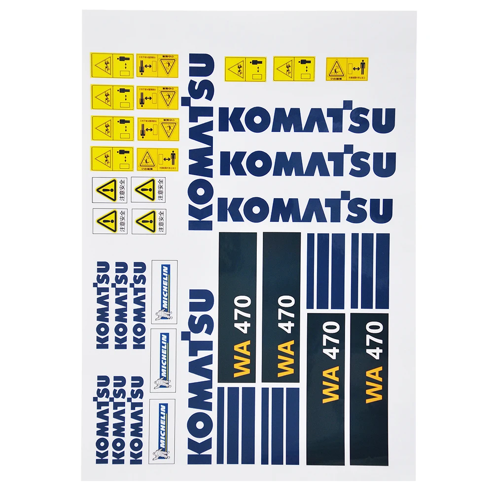 Sticker For 1/12 RC Hydraulic KOMATSU 339DL 336D Kabolite Excavator Parts