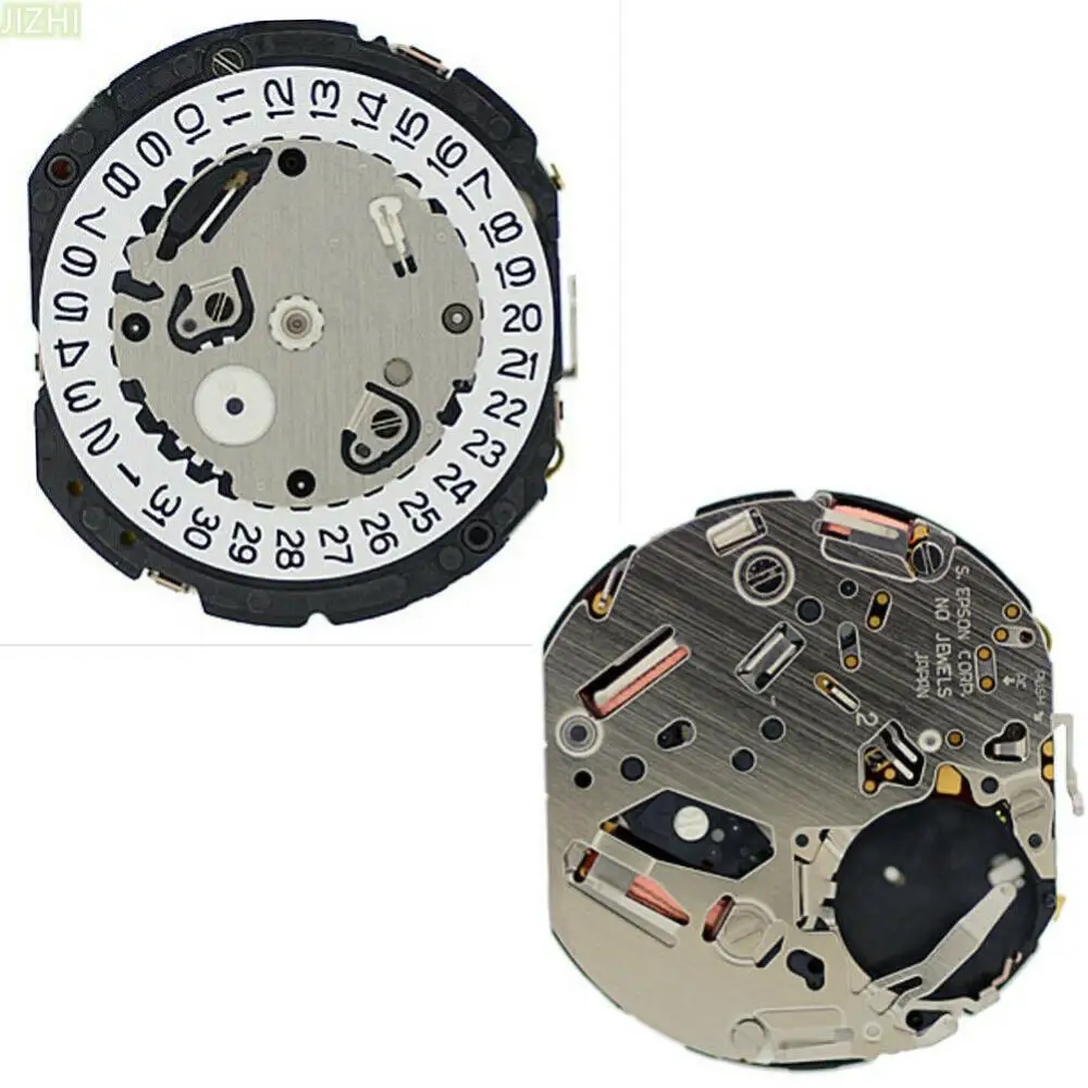 

3-Eye Date@4:30 Solar Quartz Watch Movement 3 Hands Replacement Watch Part For Hattori /S. Epson VS75A/VS75B