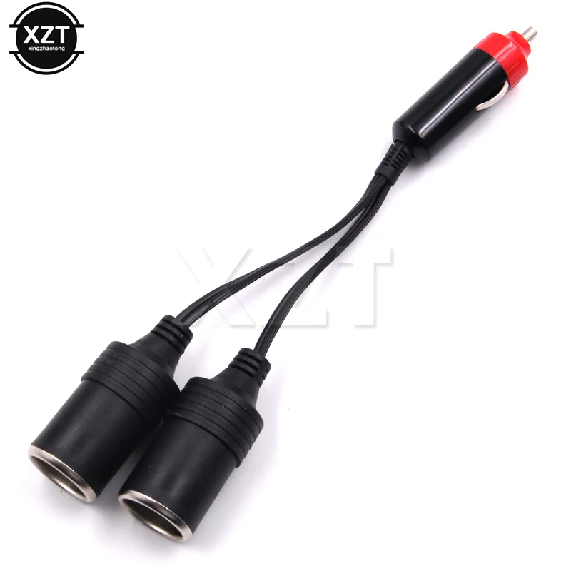 Dual Port Car Cigarette Lighter 1 to 2 Splitter Female Socket Plug Power Adapter Connector 12V 10A Car Accessaries