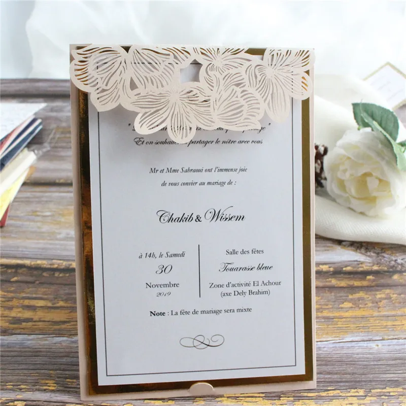 Laser cut  invitation name card wedding birthday celebration table cards party supply