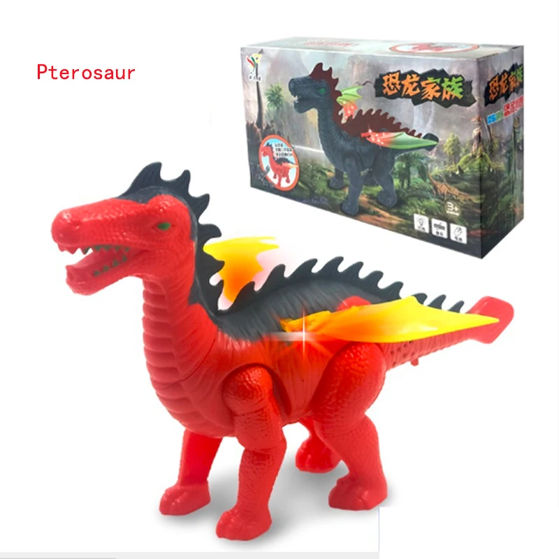 Electric Walking Dinosaur Pterosaur Spinosaurus Stegosaurus Ceratosaurus With Light Sound For Kids Baby Toys Birthday Gift