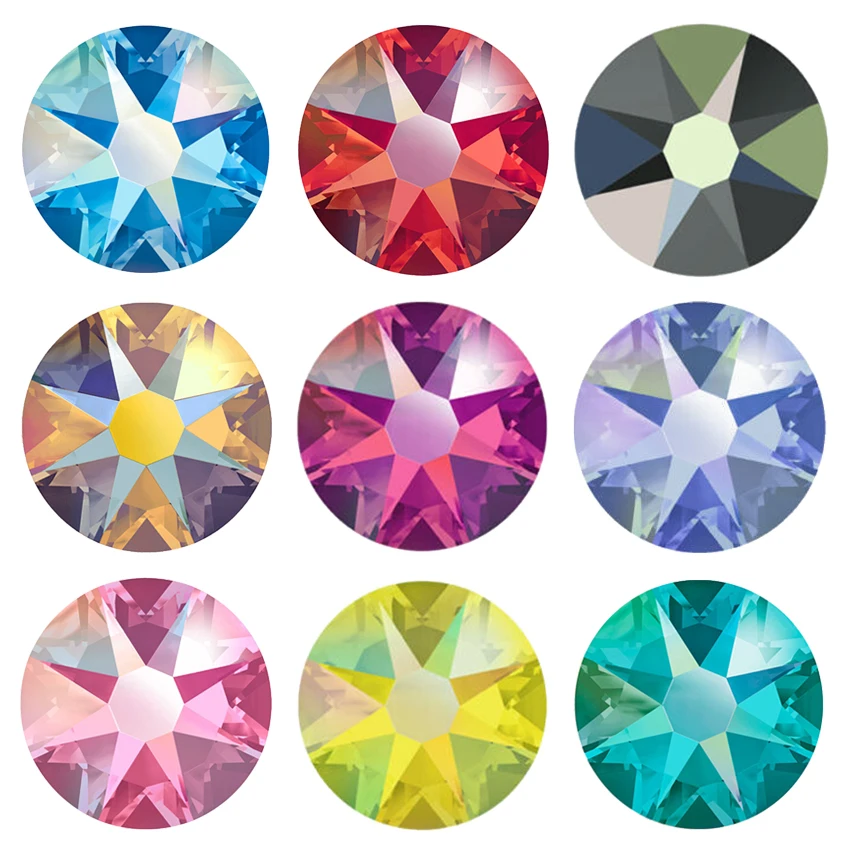 YANRUO 2088 Nowy kolor bez hotfix Nail Art DIY Klej na strass Flat Back Rhinestones Szklane kryształy brokatowe do rzemiosła