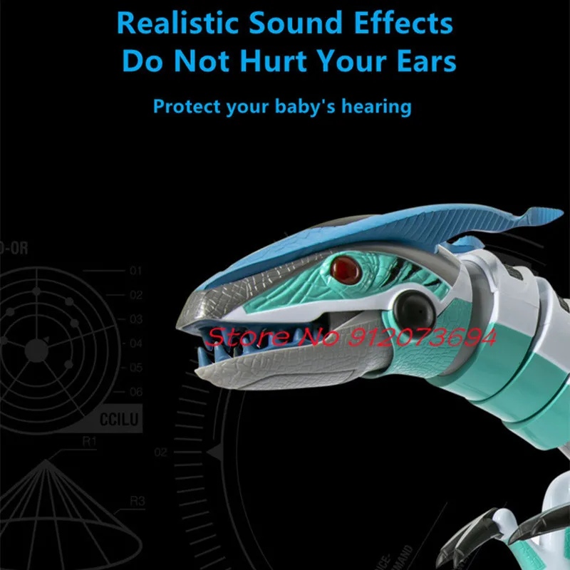 80CM Voice Control Programming Intelligent Induction RC Dinosaur Singing Dancing Simulated Sound Effects Electric Animals Model