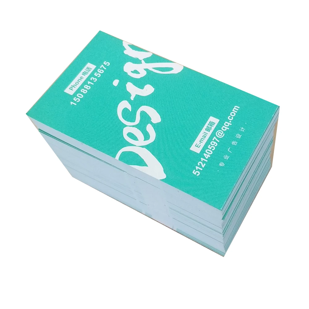 500pcs  free design, customized 300gms logo printing business card, double-sided and full color printing, round