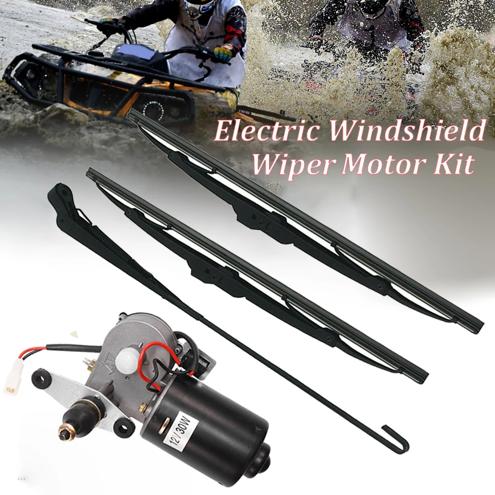 UTV Electric Windshield Wiper Motor Kit for Polaris Ranger RZR 900 Can Am Honda