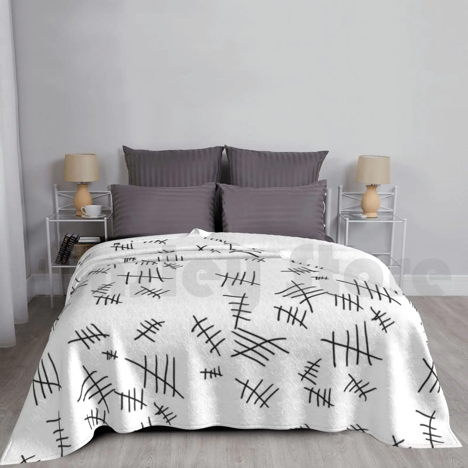 Tally Marks Blanket Fashion Custom Tally Marks Tally Silence