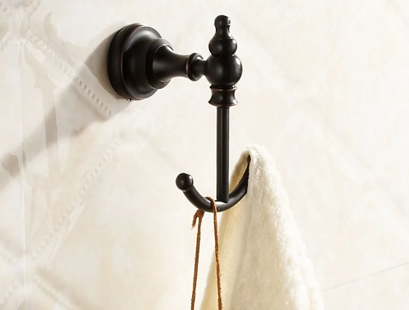 Black Oil Rubbed Bronze Brass Bathroom Accessories Set Bath Hardware Towel Bar Soap Dish Toilet Paper Holder Robe Hook mm004