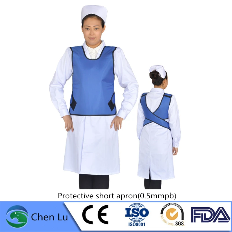 

Genuine medical radiological protection 0.5mmpb lead short apron x-ray gamma ray radiation protective comfortable short apron