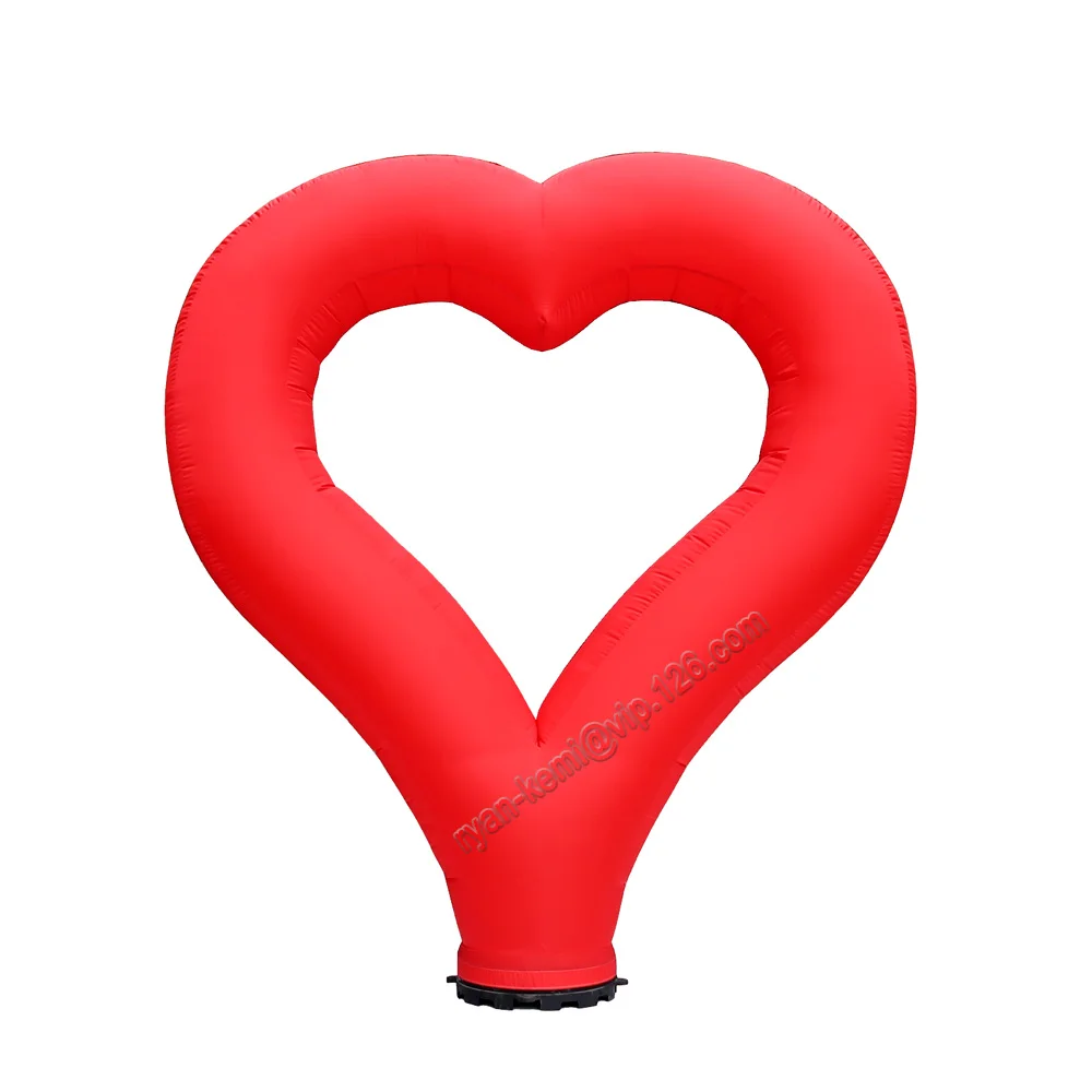 

Free shipping 2.4m tall LED lighting inflatable heart outdoor romantic inflatable love balloon for wedding party decoration use