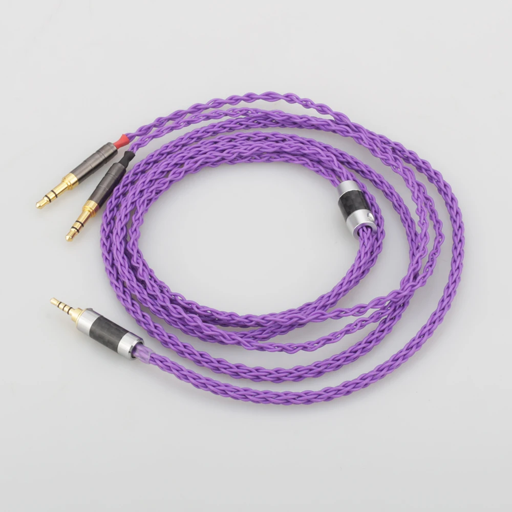 High Quality HIFI 8 Cores Silver Plated Headphone Upgrade Cables for Sundara Aventho focal elegia t1 t5p D7200 D600 D7100MDR-Z7