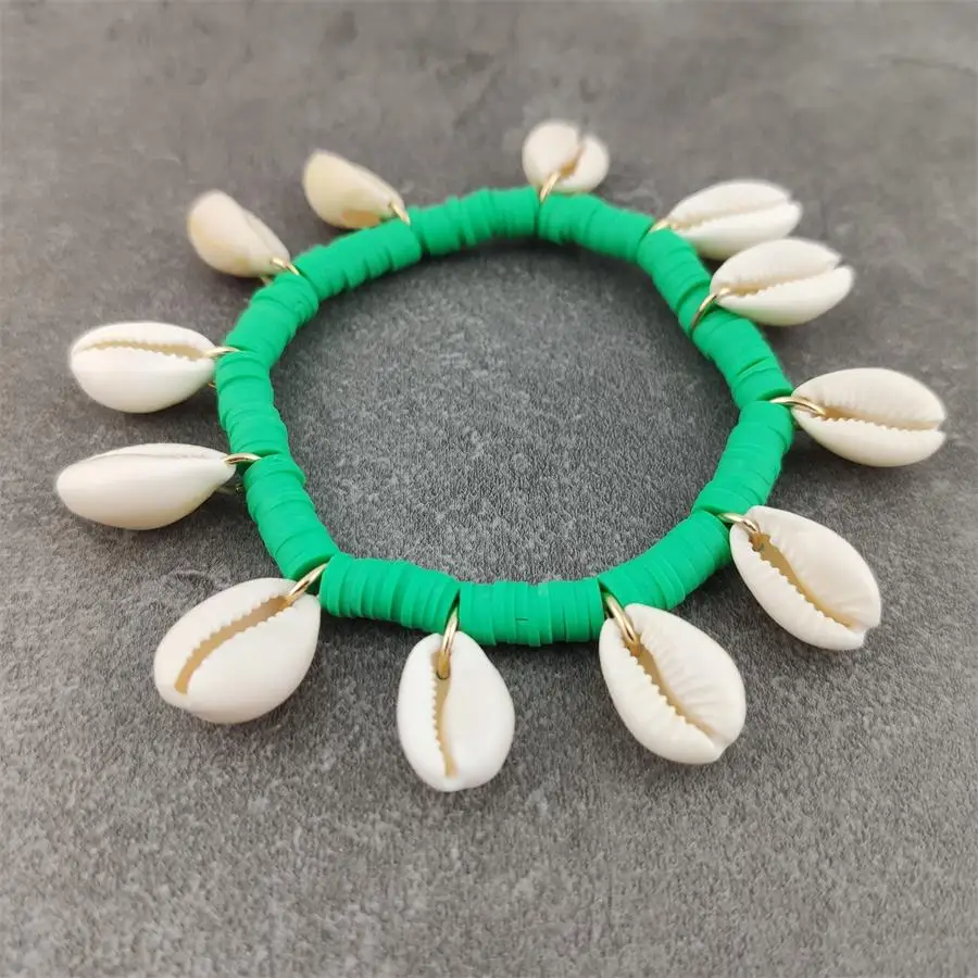 Boho Conch Shell Elastic Bracelet For Women Sea Style Beach Bracelets Bangles Summer Holiday Gift Femme Fine Bracelet Jewelry