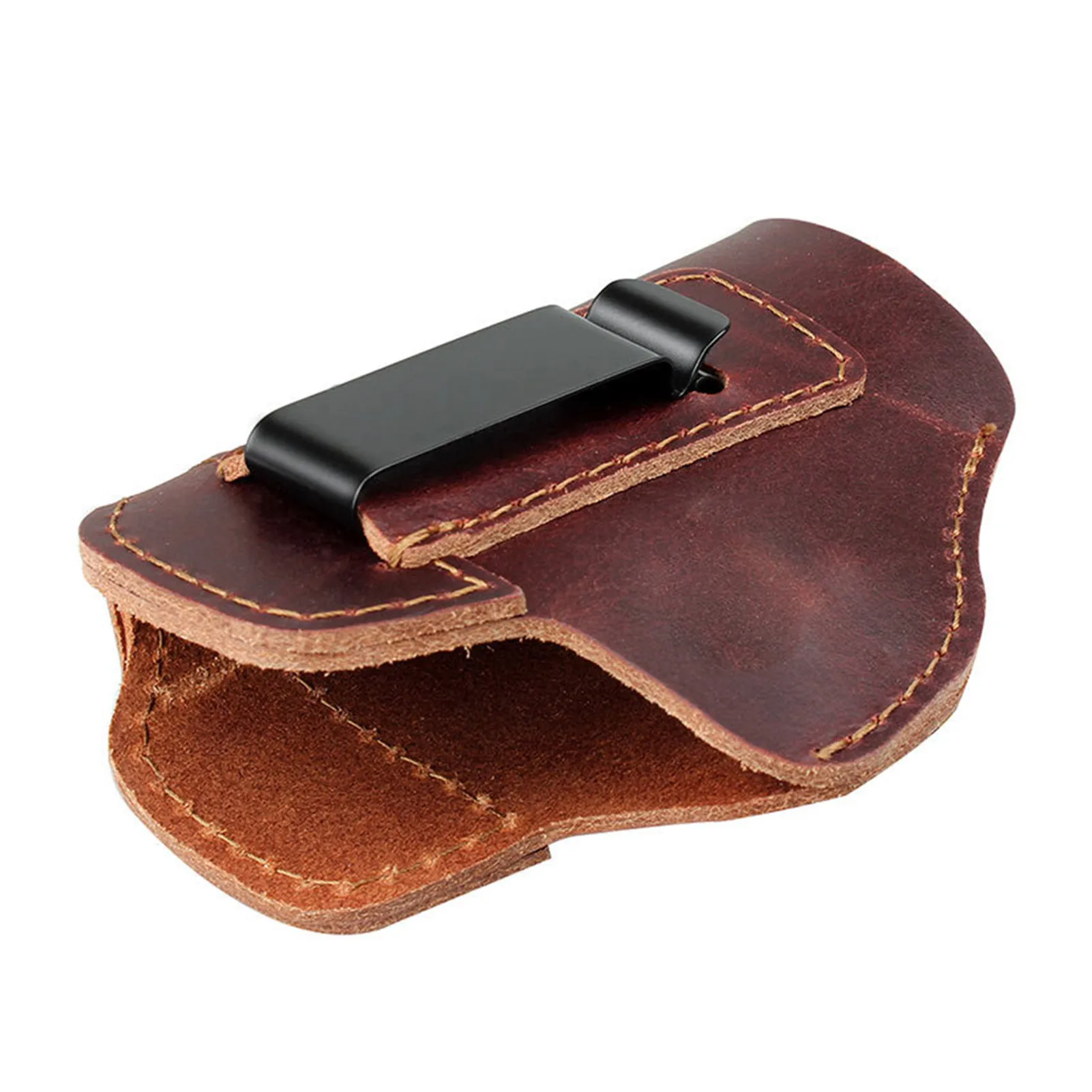 Leather IWB Concealed CarryHolster 17 19 26 43X Sig S&W M&P Pistols Clip Case Tactical Hunting Holster