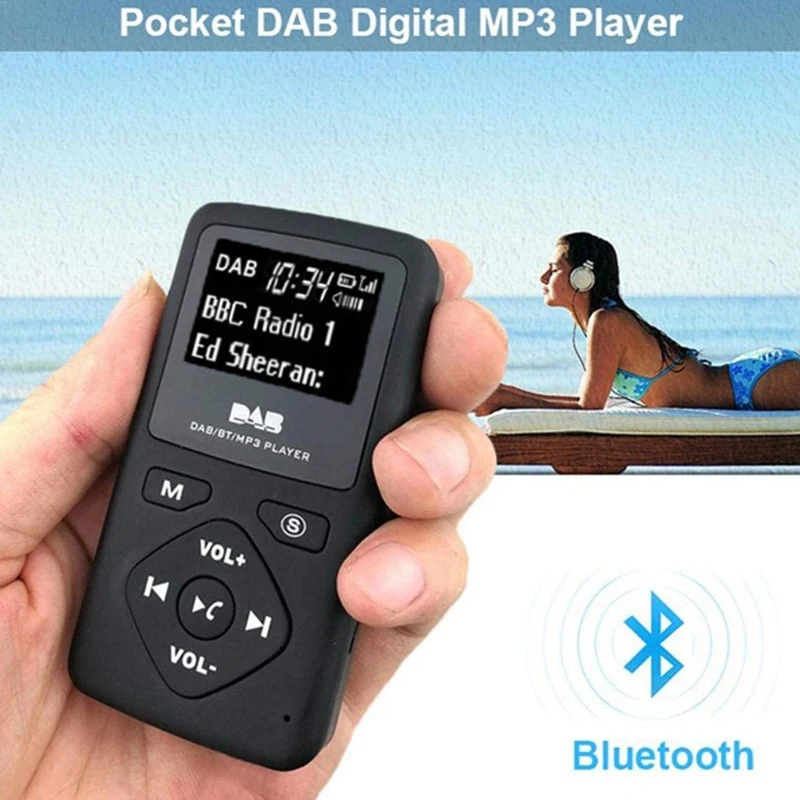 

Radio Receiver Dab Radio DAB/DAB Digital Radio Bluetooth 4.0 Personal Pocket FM Mini Portable Radio MP3 Micro-USB for Home