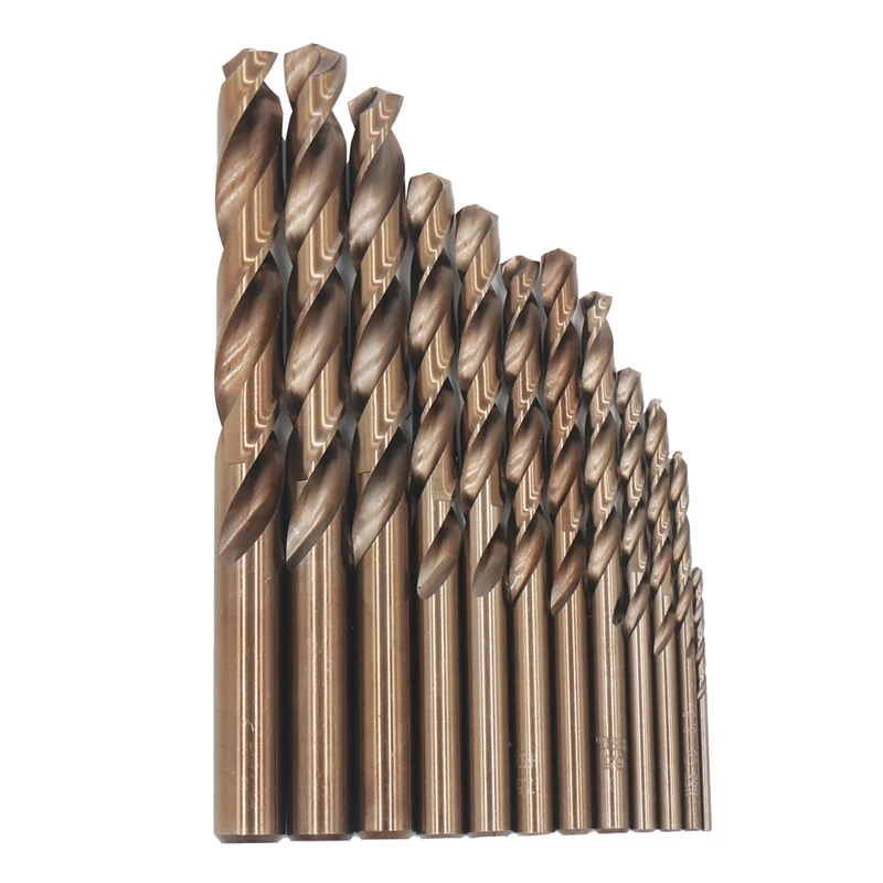 13/50PCS HSS Ti-plated Twist Bit Titanium Coated Drill Bits Tool For Woodworking Plastic And Aluminum 1mm 1.5mm 2mm 2.5mm 3mm