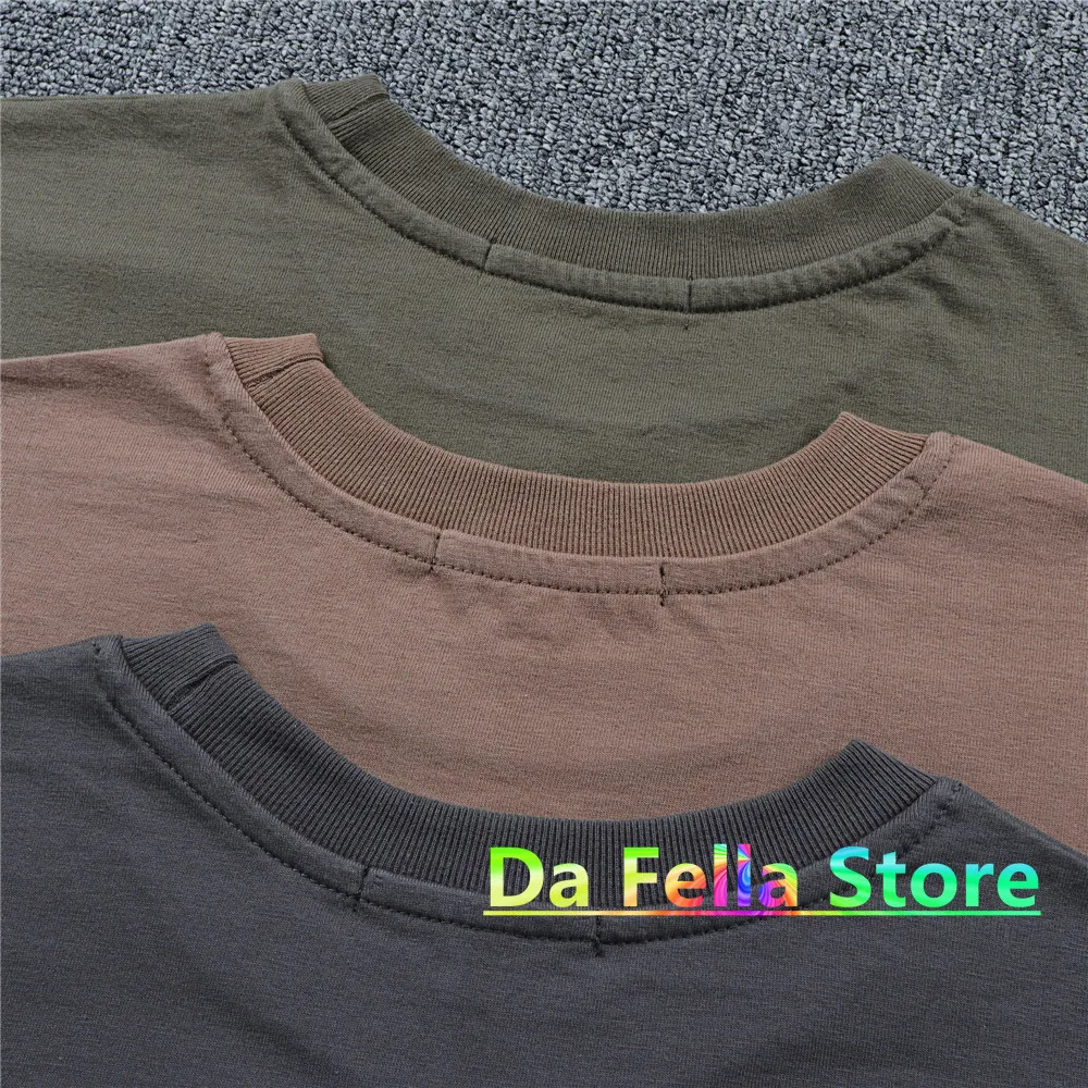 New Season 6 T-shirt Heavy Fabric Kanye West T-shirts 2021SS Men Women 1:1 High Quality Cotton Top Tees Inside Tag Calabasas