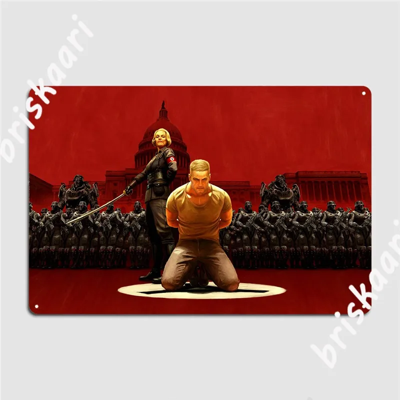 Blazkowicz's Execution Metal Sign Club Party Custom Plaques Wall Tin Sign Poster