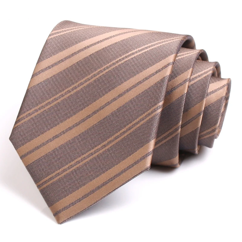 

New Design 8CM Wide Ties For Men High Quality Business Suit Work Necktie Gentleman Striped Tie Men's Fashion Formal Neck Tie