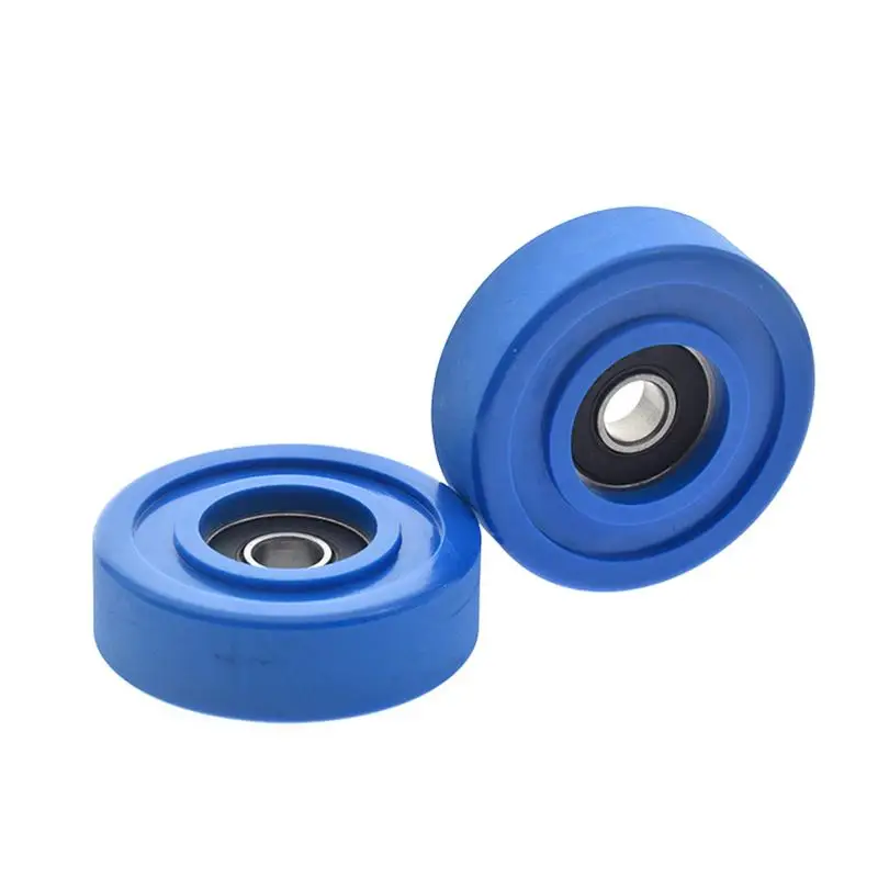 10pcs/50pcs 8*45*14mm polyurethane PU 608 608RS low noise roller bearing friction mechanical pulley soft rubber 8x45x14 mm