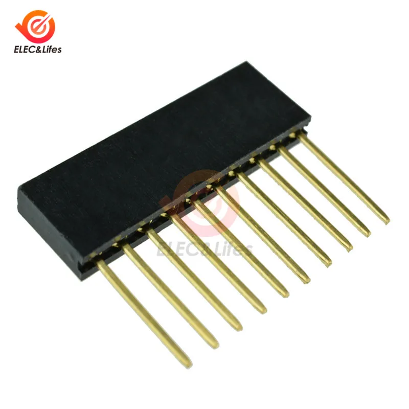 50Pcs/lot 2.5mm 6Pin 8Pin 10Pin Single Row Female Long Pins 11mm Breakaway PCB Board Pin Header Socket Connector For Arduino