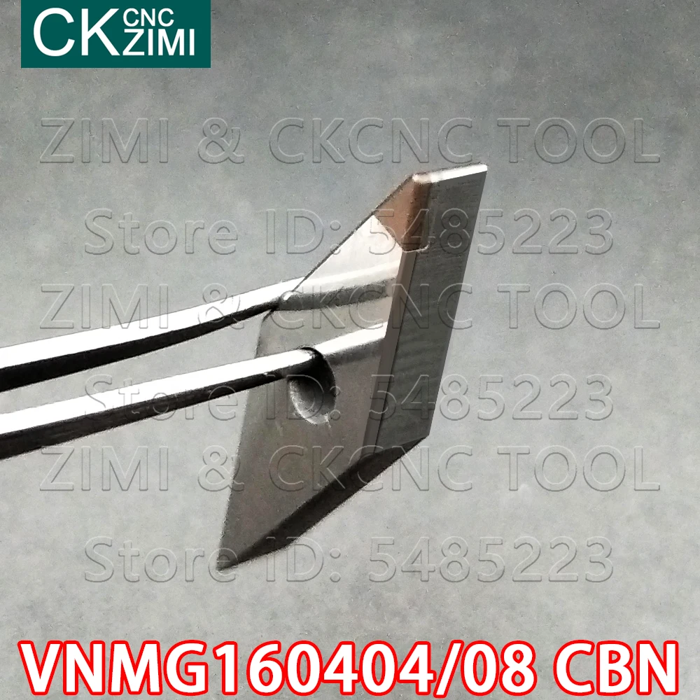 VNMG160404 CBN VNMG160408 CBN Lưỡi Kim Cương Khối Boron Nitride Chất Lượng Cao Bên Ngoài Dụng Cụ Xoay Carbide Lắp VNGA Cho Thép Không Gỉ