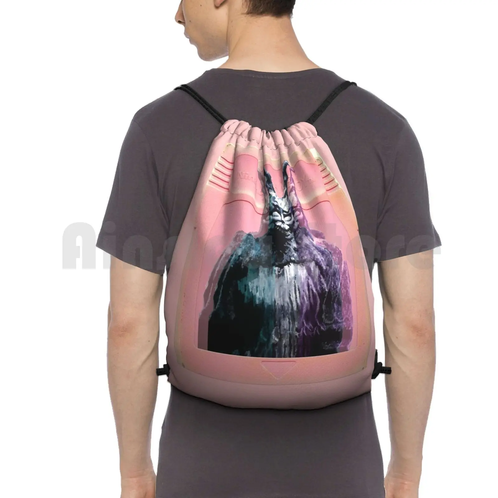 Vaporwave Donnie Darko! Backpack Drawstring Bag Riding Climbing Gym Bag Donnie Darko Donnie Darko Vaporwave Malattia