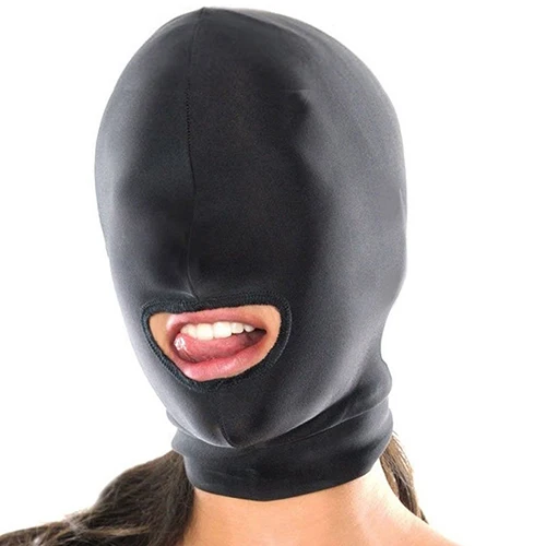 Sexy Toys Fetish Open Mouth Hood Mask Head Black Adult Games Health Product Super soft material sex toys for woman men