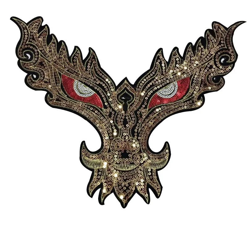 Embroidery Dragon Head Patches For Clothing Sew On Sticker Patches Sewing Accessories Clothes Jeans Decoration Punk Bike Style