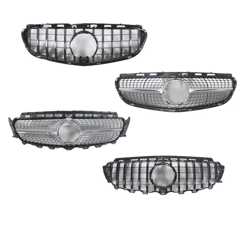 For Mercedes-Benz E-Class W212 W213 Front Center Grill Vertical Bar Car styling Middle Grille Diamond GT Style Bumper