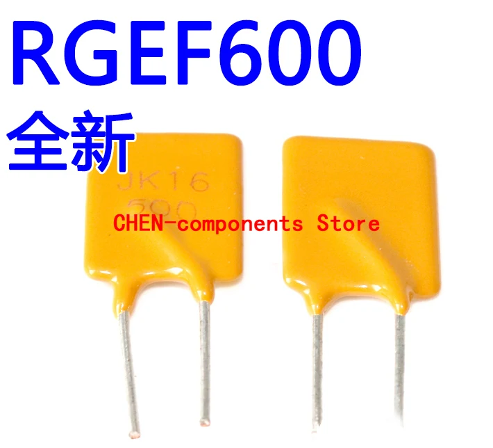 

10PCS RGEF600 Self-recovery fuse 6A 16V straight Insert